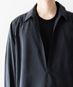 ssstein / シュタイン】SILK NYLON SKIPPER SHIRT - BLACK | 公式通販