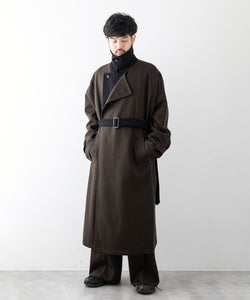 stein シュタイン 23aw DOUBLE LAPELED DOUBLE BREASTED COAT - MILITARY KHAKI × BLACK sessionセッション福岡セレクトショップ 公式通販サイト 