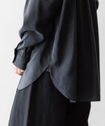 画像をギャラリービューアに読み込む, ssstein(シュタイン)のSILK NYLON SKIPPER SHIRT - BLACKの公式通販サイトsession福岡セレクトショップ
