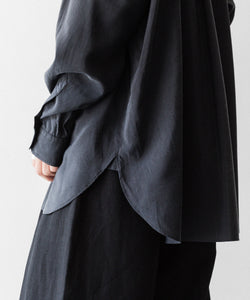 ssstein / シュタイン】SILK NYLON SKIPPER SHIRT - BLACK | 公式通販