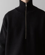 画像をギャラリービューアに読み込む, ssstein(シュタイン)の24AWコレクション OVERSIZED DRIVERS KNIT HALF ZIP PULLOVER - BLACK 公式通販サイトsession福岡セレクトショップ
