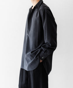 ssstein / シュタイン】SILK NYLON SKIPPER SHIRT - BLACK | 公式通販