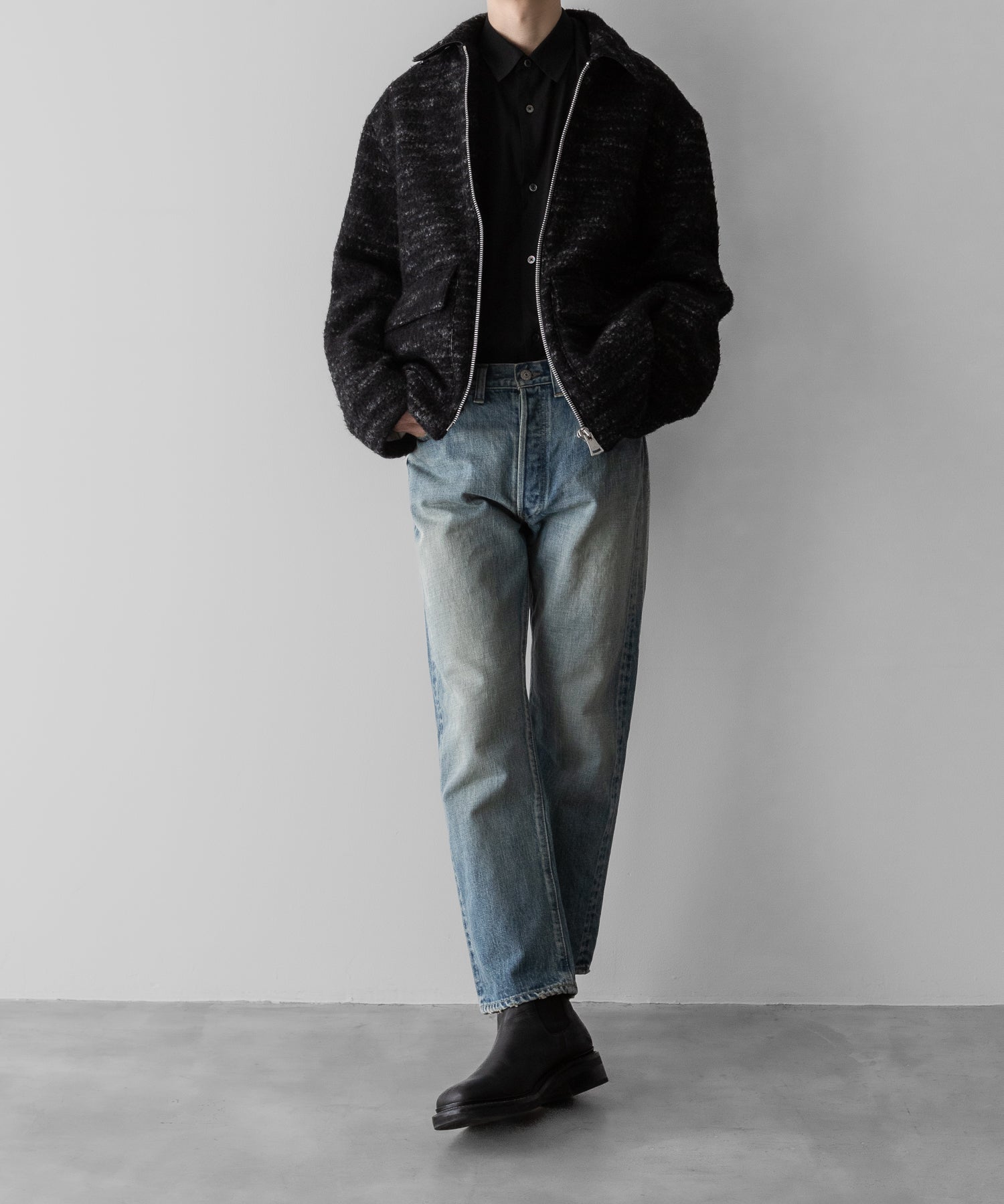 【INTÉRIM】VINTAGE WASHED "1953XX SHABBY" SHUTTLE DENIM TROUSERS - NAVY