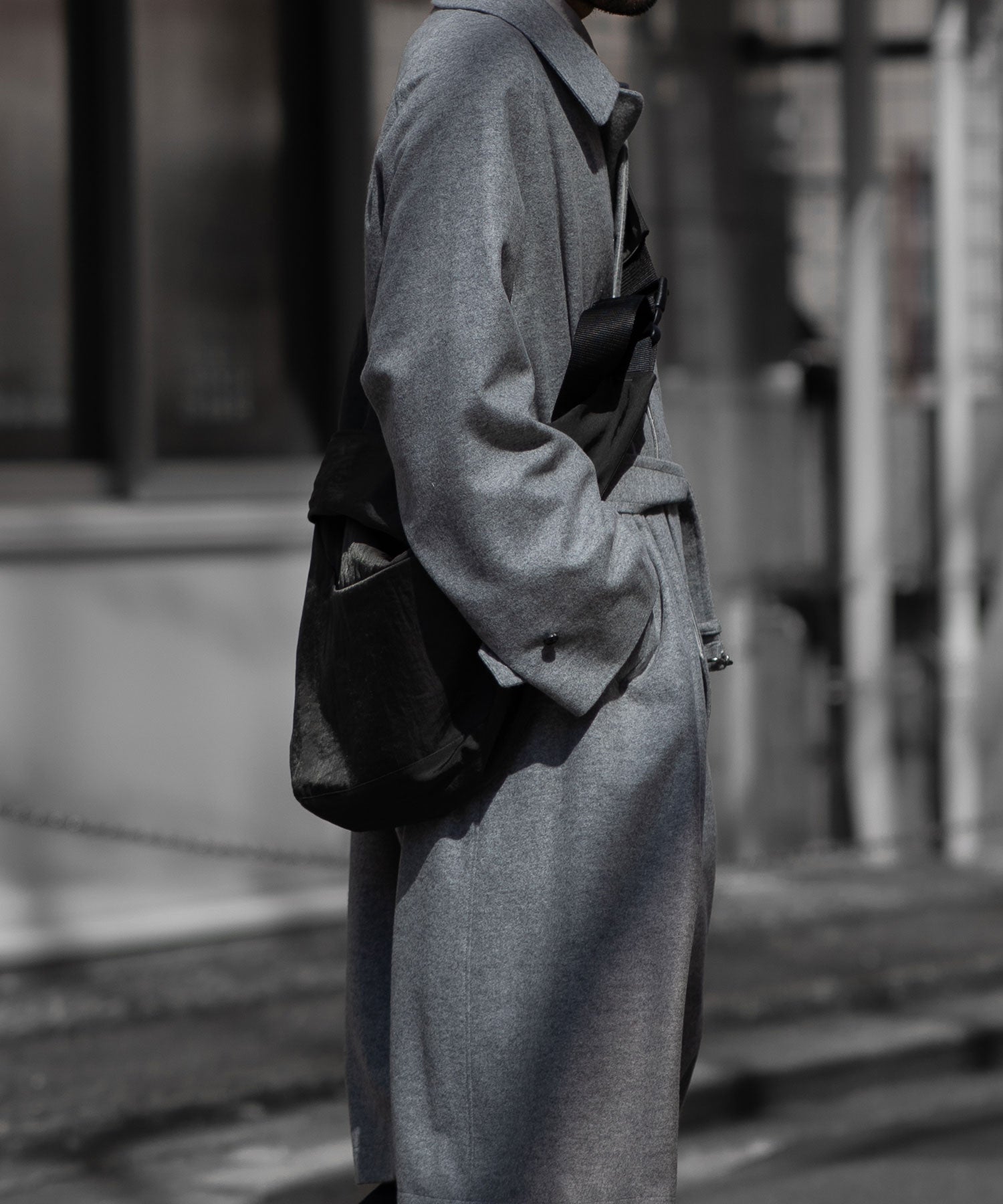 INTÉRIM(インテリム)のCASHMERE DRAP HYPER BIG BELTED OVER COATのGRAYの公式通販サイトsession福岡セレクトショップ