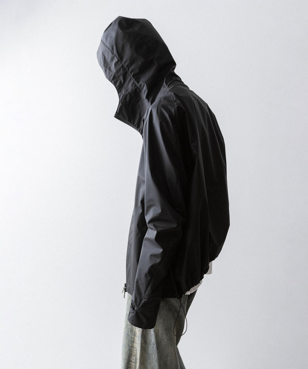 【OPPOSE DUALITY】SHORT PARKA 3L NYLON - BLACK
