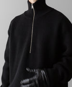 画像をギャラリービューアに読み込む, ssstein(シュタイン)の24AWコレクション OVERSIZED DRIVERS KNIT HALF ZIP PULLOVER - BLACK 公式通販サイトsession福岡セレクトショップ
