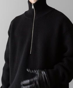 ssstein(シュタイン)の24AWコレクション OVERSIZED DRIVERS KNIT HALF ZIP PULLOVER - BLACK 公式通販サイトsession福岡セレクトショップ