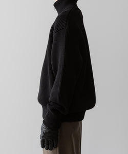 ssstein(シュタイン)の24AWコレクション OVERSIZED DRIVERS KNIT HALF ZIP PULLOVER - BLACK 公式通販サイトsession福岡セレクトショップ