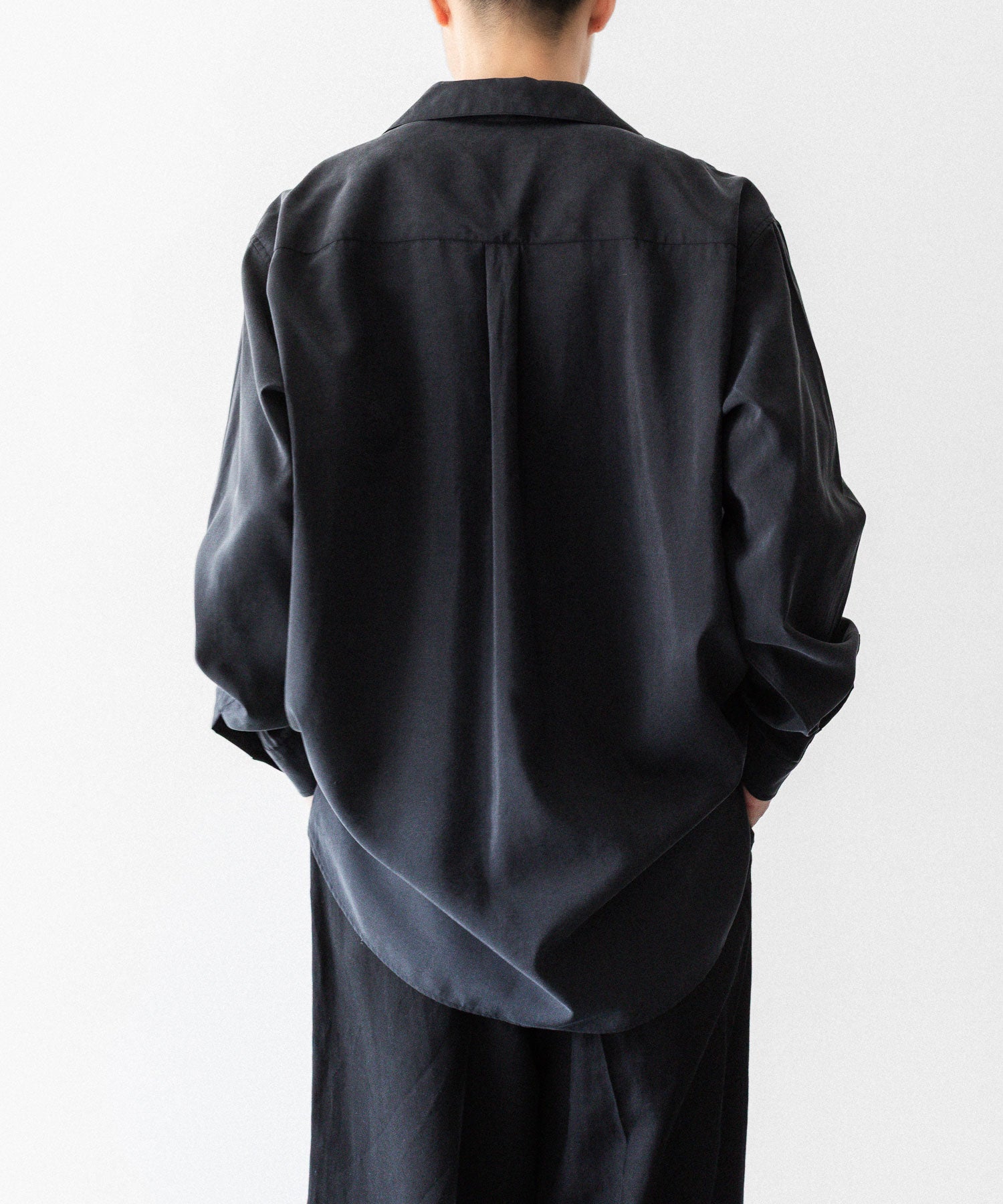 ssstein / シュタイン】SILK NYLON SKIPPER SHIRT - BLACK | 公式通販