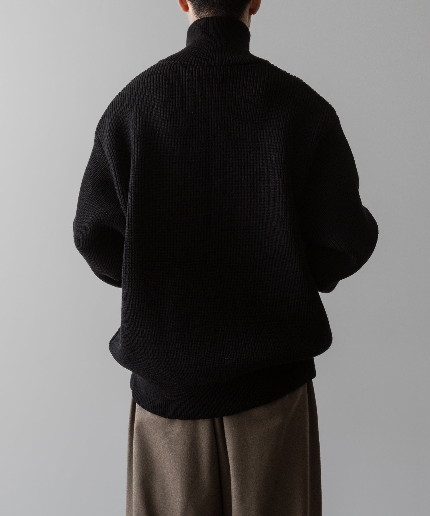 ssstein(シュタイン)の24AWコレクション OVERSIZED DRIVERS KNIT HALF ZIP PULLOVER - BLACK 公式通販サイトsession福岡セレクトショップ