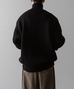 画像をギャラリービューアに読み込む, ssstein(シュタイン)の24AWコレクション OVERSIZED DRIVERS KNIT HALF ZIP PULLOVER - BLACK 公式通販サイトsession福岡セレクトショップ
