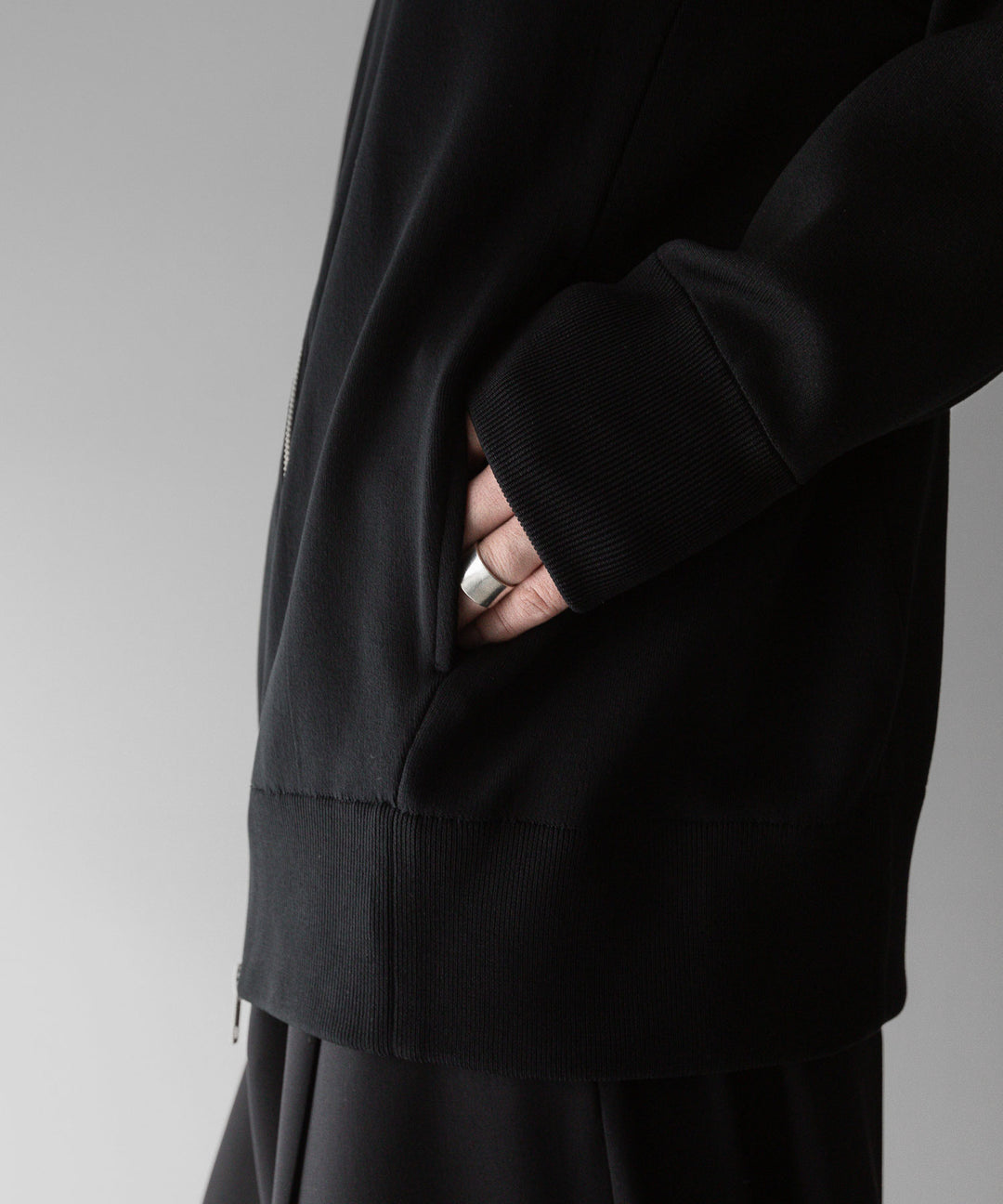 【stein】ssstein シュタインのCUPRO BICOLOR ZIP JACKETのBLACK × BLACK 公式通販サイトsession福岡セレクトショップ