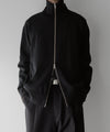 【stein】CUPRO BICOLOR ZIP JACKET - BLACK × BLACK