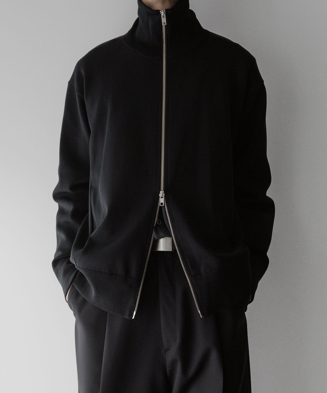 【stein】ssstein シュタインのCUPRO BICOLOR ZIP JACKETのBLACK × BLACK 公式通販サイトsession福岡セレクトショップ