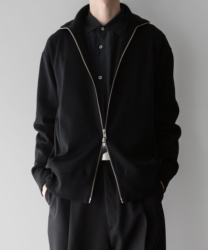 【stein】ssstein シュタインのCUPRO BICOLOR ZIP JACKETのBLACK × BLACK 公式通販サイトsession福岡セレクトショップ