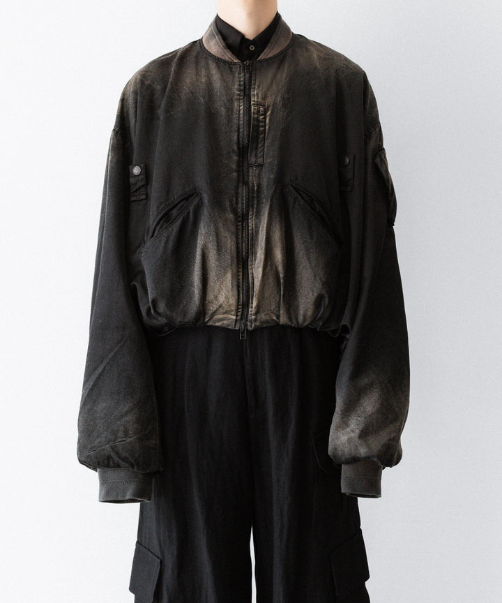 SUBLATIONS-サブレーションズのRUSTY SATIN BALLOON MA-1のBLACK公式通販サイトsession福岡セレクトショップ