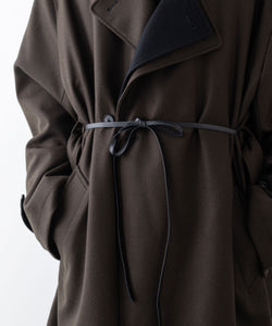 stein シュタイン 23aw DOUBLE LAPELED DOUBLE BREASTED COAT - MILITARY KHAKI × BLACK sessionセッション福岡セレクトショップ 公式通販サイト 