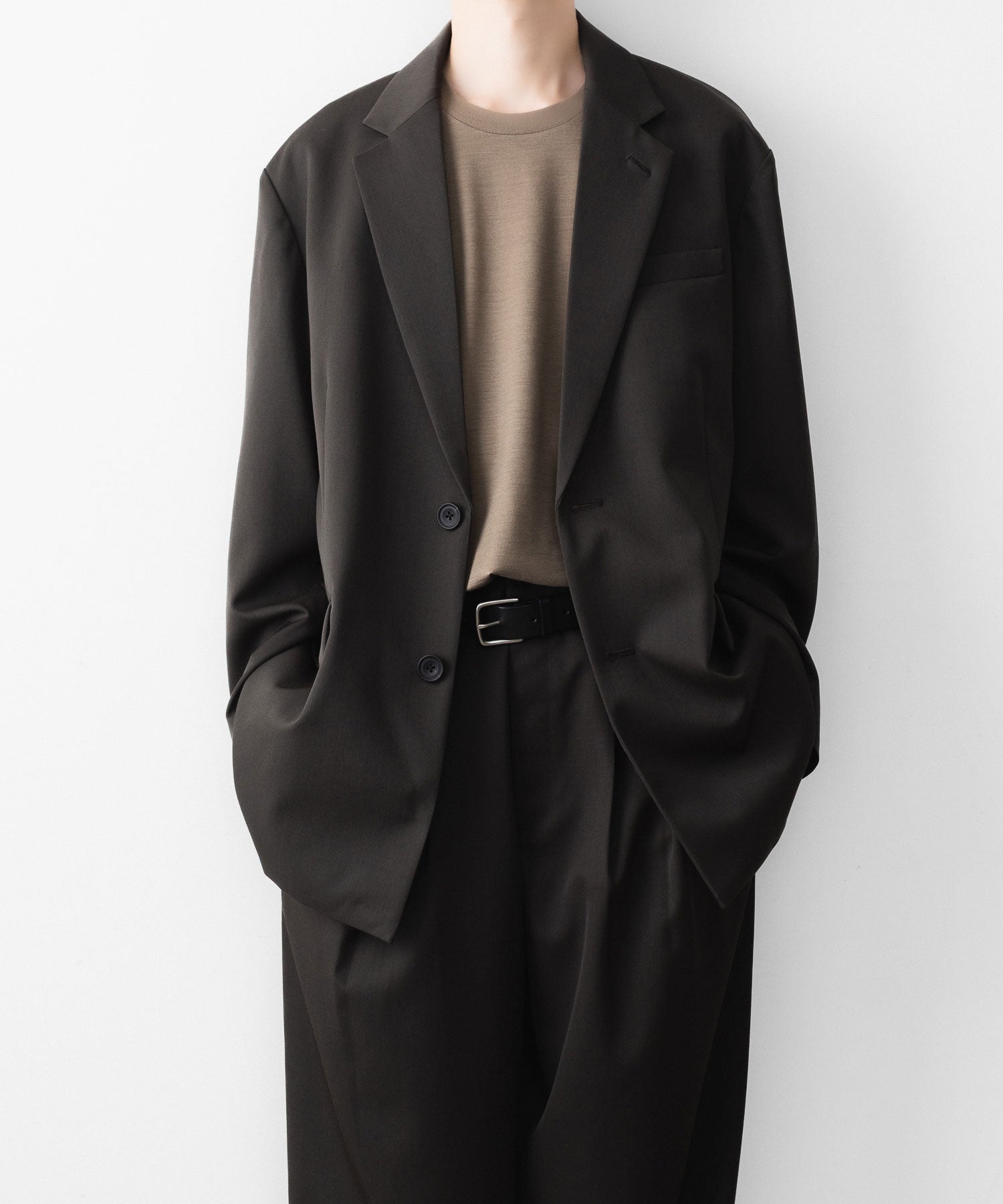 ssstein / シュタイン】OVERSIZED SINGLE BREASTED JACKET - GREY