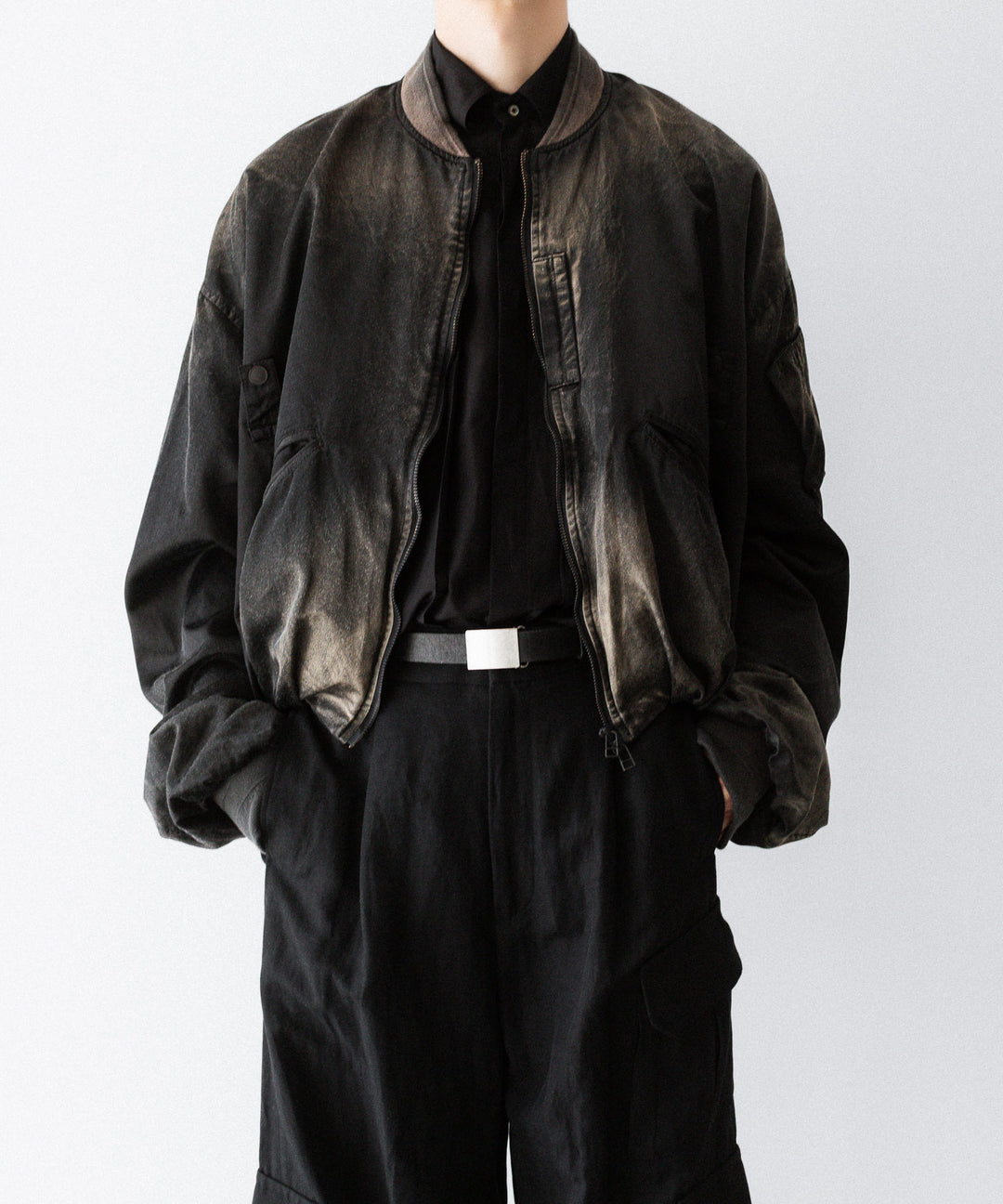 SUBLATIONS-サブレーションズのRUSTY SATIN BALLOON MA-1のBLACK公式通販サイトsession福岡セレクトショップ