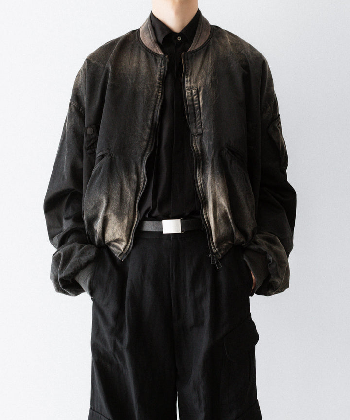 SUBLATIONS-サブレーションズのRUSTY SATIN BALLOON MA-1のBLACK公式通販サイトsession福岡セレクトショップ