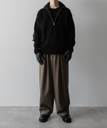 画像をギャラリービューアに読み込む, ssstein(シュタイン)の24AWコレクション OVERSIZED DRIVERS KNIT HALF ZIP PULLOVER - BLACK 公式通販サイトsession福岡セレクトショップ
