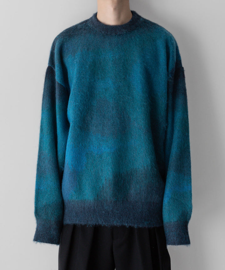 stein(シュタイン)の23AWコレクションOVERSIZED GRADATION MOHAIR LS のBLUE GREEN