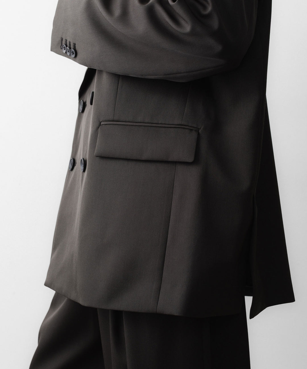 ssstein(シュタイン)のOVERSIZED DOUBLE BREASTED JACKET - GREY KHAKIの公式通販サイトsession福岡セレクトショップ