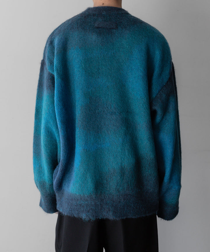 stein(シュタイン)の23AWコレクションOVERSIZED GRADATION MOHAIR LS のBLUE GREEN