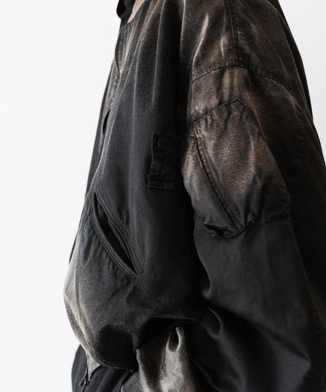 SUBLATIONS-サブレーションズのRUSTY SATIN BALLOON MA-1のBLACK公式通販サイトsession福岡セレクトショップ