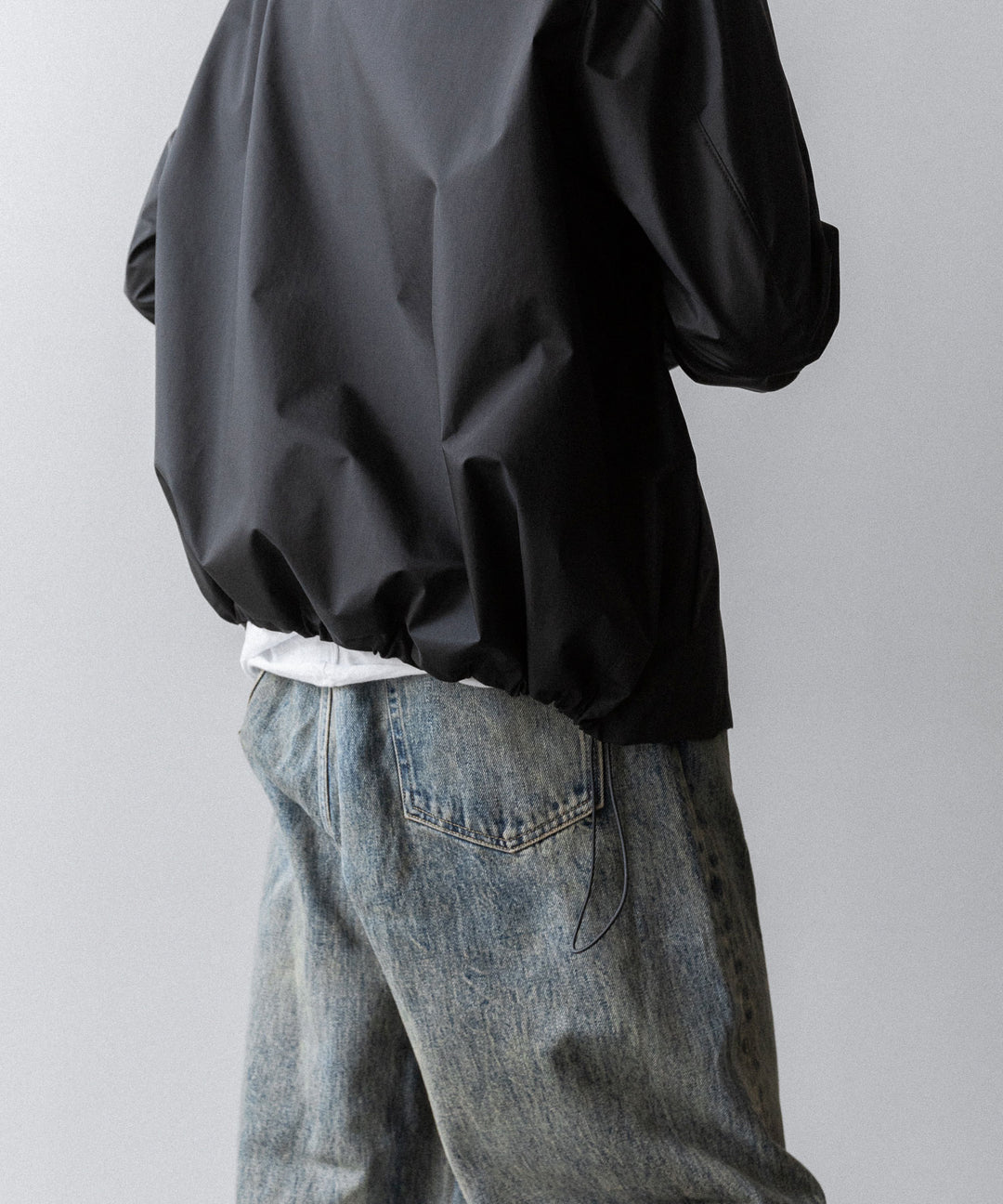 【OPPOSE DUALITY】SHORT PARKA 3L NYLON - BLACK