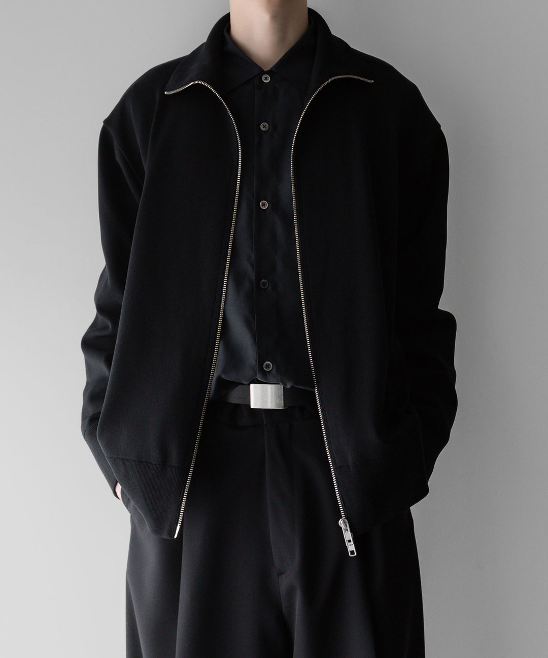 【stein】ssstein シュタインのCUPRO BICOLOR ZIP JACKETのBLACK × BLACK 公式通販サイトsession福岡セレクトショップ