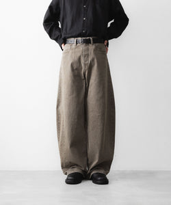 ssstein / シュタイン】DEFORMATION WIDE COLOR DENIM PANTS - KHAKI