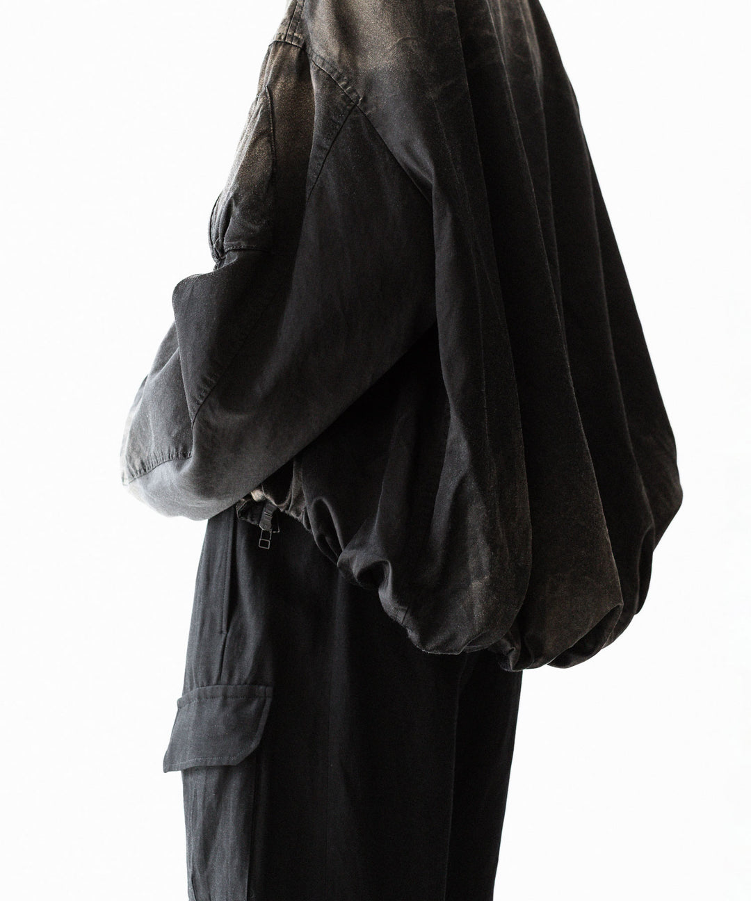 SUBLATIONS-サブレーションズのRUSTY SATIN BALLOON MA-1のBLACK公式通販サイトsession福岡セレクトショップ