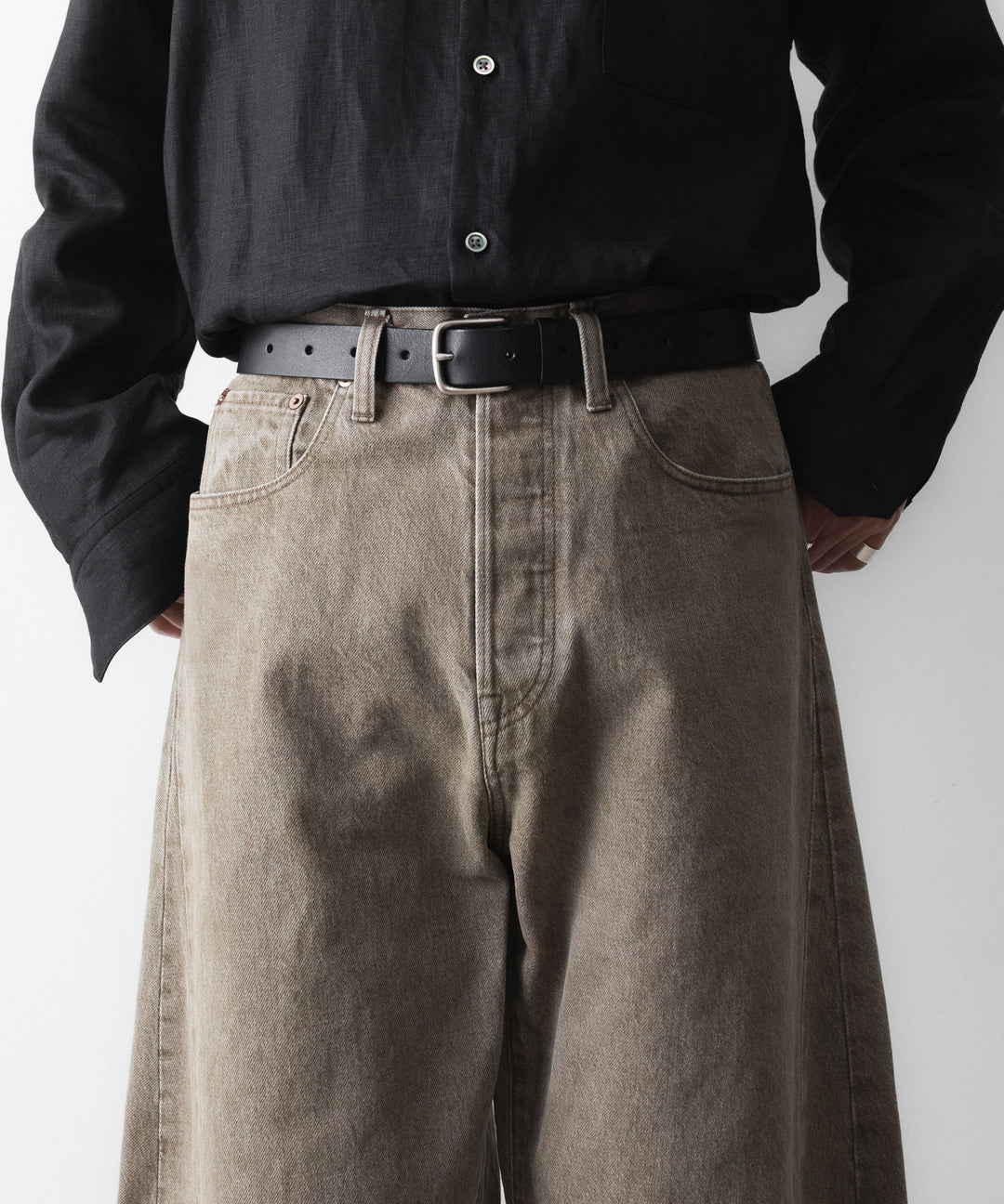 ssstein(シュタイン)の DEFORMATION WIDE COLOR DENIM PANTS - KHAKIの公式通販サイトsession福岡セレクトショップ