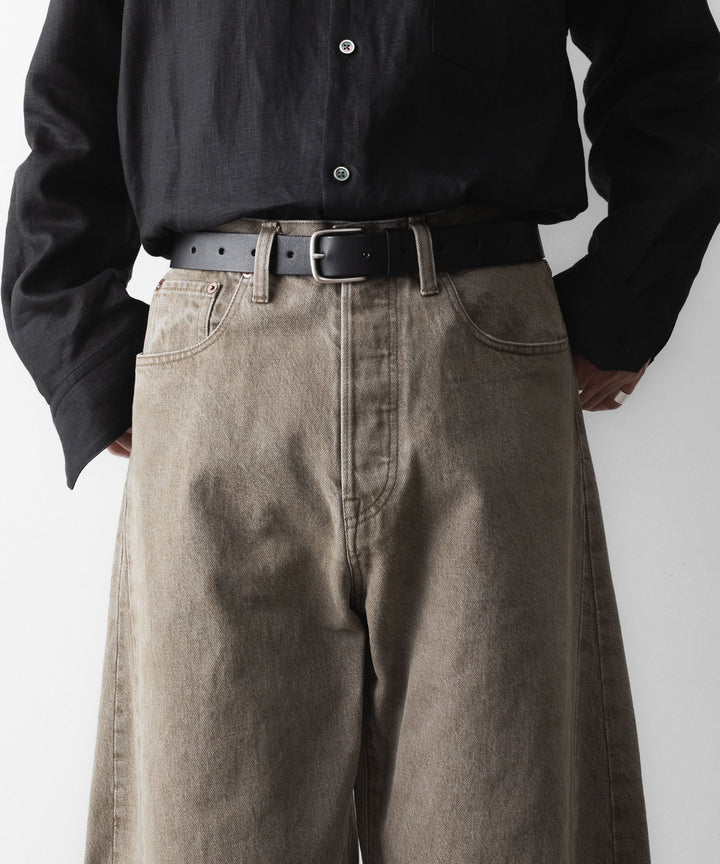 ssstein(シュタイン)の DEFORMATION WIDE COLOR DENIM PANTS - KHAKIの公式通販サイトsession福岡セレクトショップ