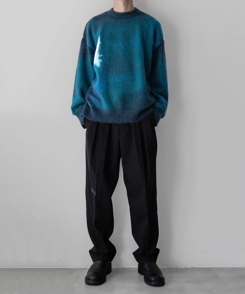 stein(シュタイン)の23AWコレクションOVERSIZED GRADATION MOHAIR LS のBLUE GREEN