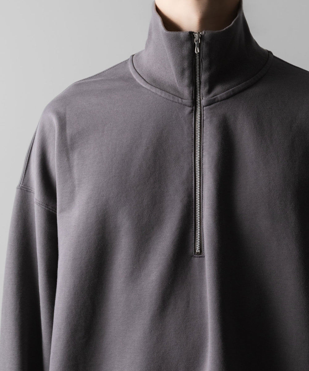 KANEMASA PHIL. カネマサフィルの36G SUPER FINE GAUGE HALF ZIP PULLOVER - CHARCOALの公式通販サイトsession福岡セレクトショップ