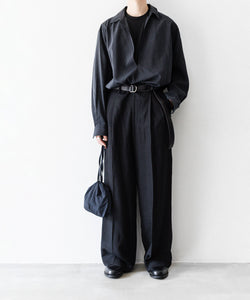 ssstein / シュタイン】SILK NYLON SKIPPER SHIRT - BLACK | 公式通販