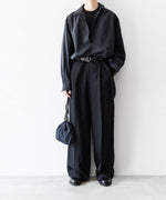 画像をギャラリービューアに読み込む, 【ssstein】 VIS/LI/RA TWILL EASY LONG WIDE TROUSERS - BLACK
