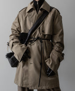 画像をギャラリービューアに読み込む, ssstein(シュタイン)の24AWコレクション LAYERED SHORT TRENCH COAT - BEIGE 公式通販サイトsession福岡セレクトショップ
