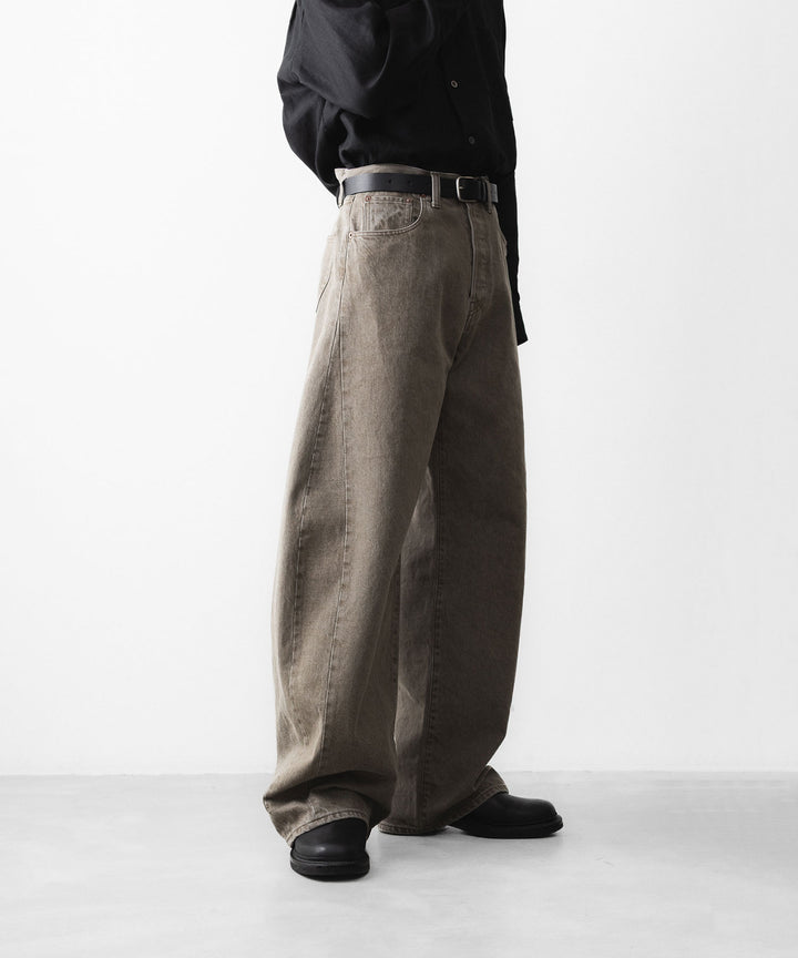ssstein(シュタイン)の DEFORMATION WIDE COLOR DENIM PANTS - KHAKIの公式通販サイトsession福岡セレクトショップ