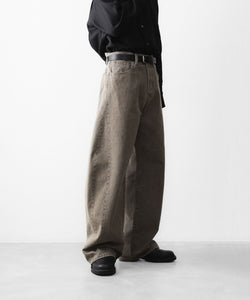 ssstein / シュタイン】DEFORMATION WIDE COLOR DENIM PANTS - KHAKI