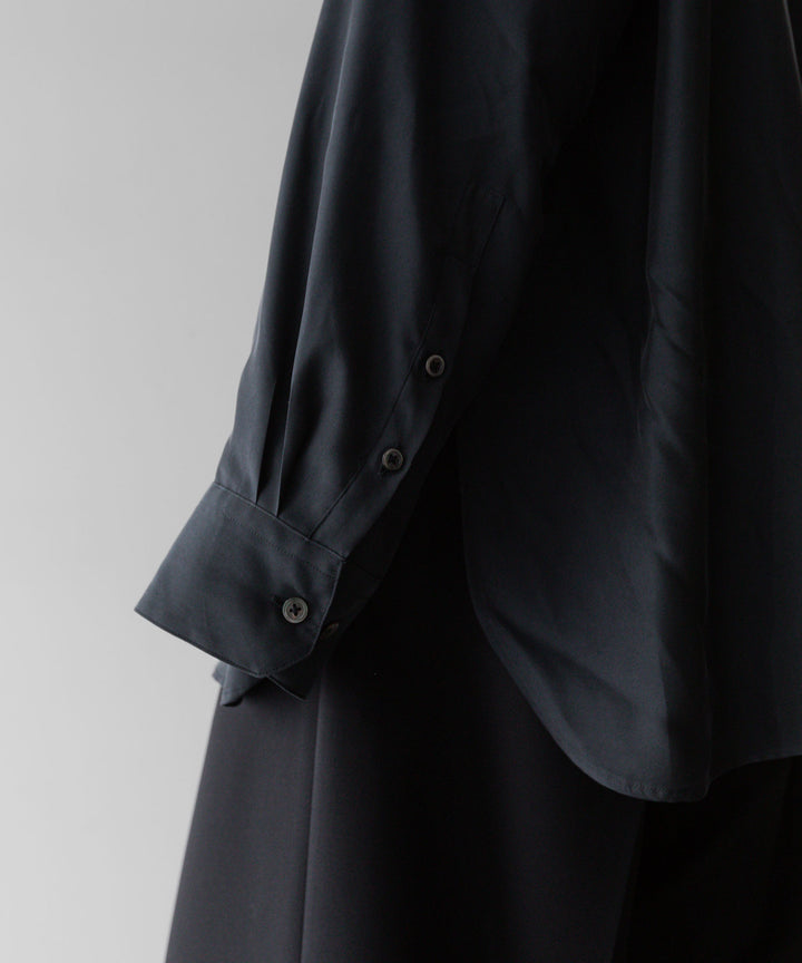 【stein】ssstein シュタインのOVERSIZED CUPRO LS SHIRTのBLACK 公式通販サイトsession福岡セレクトショップ