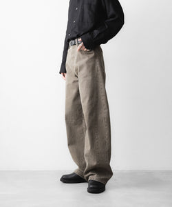 ssstein / シュタイン】DEFORMATION WIDE COLOR DENIM PANTS - KHAKI
