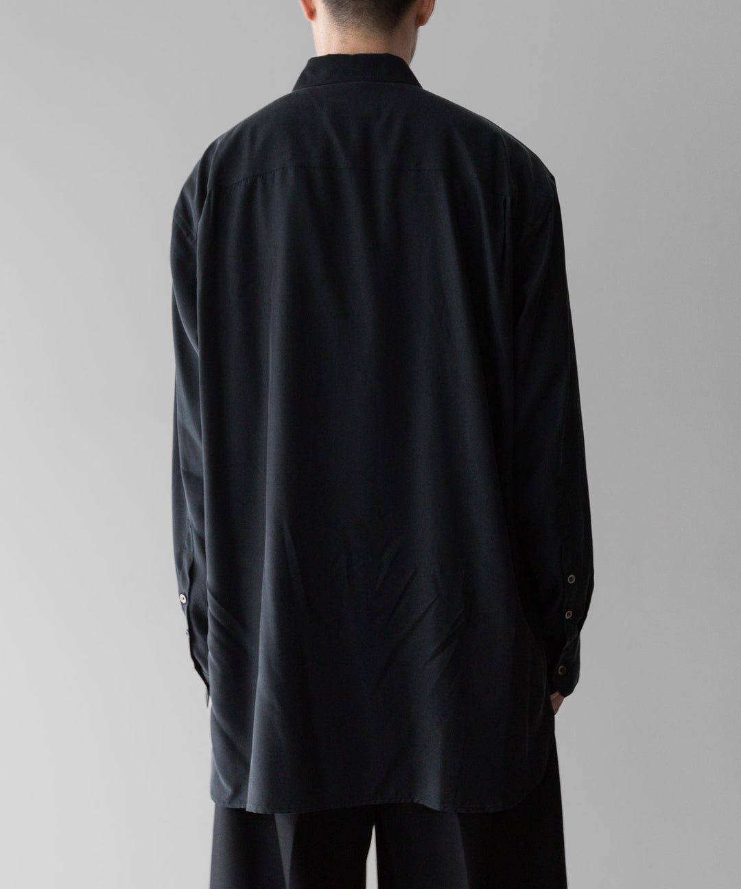【stein】ssstein シュタインのOVERSIZED CUPRO LS SHIRTのBLACK 公式通販サイトsession福岡セレクトショップ