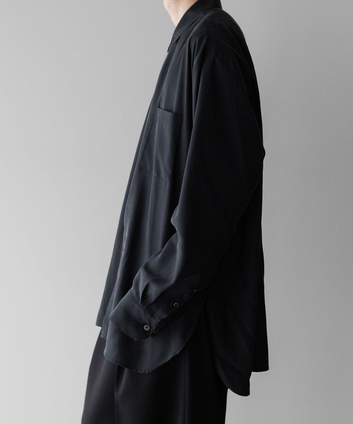 【stein】ssstein シュタインのOVERSIZED CUPRO LS SHIRTのBLACK 公式通販サイトsession福岡セレクトショップ