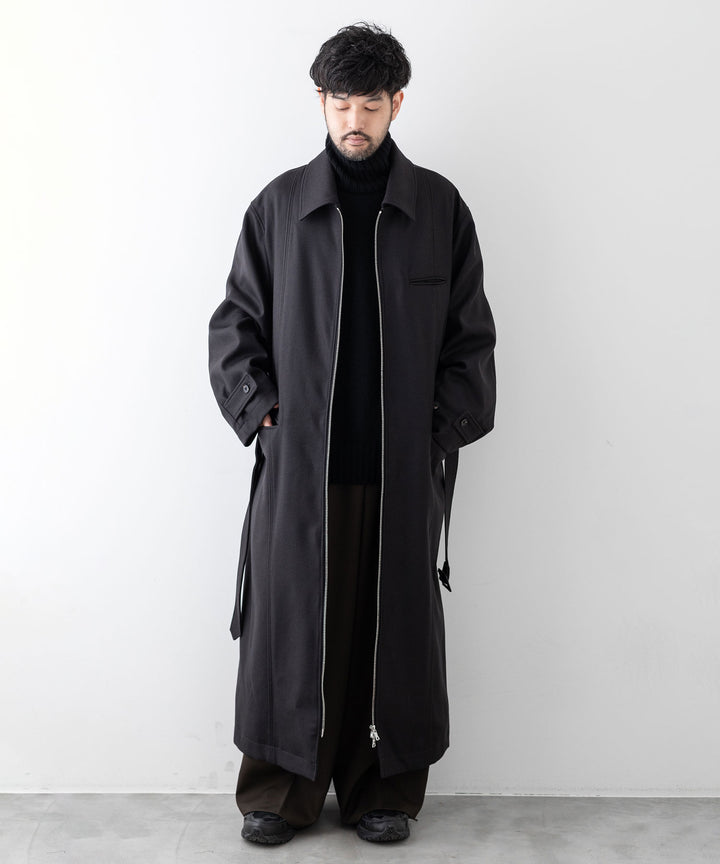 stein シュタイン 23AW OVERSIZED MAXI-LENGTH ZIP COAT - DARK CHARCOAL sessionセッション福岡セレクトショップ 公式通販サイト