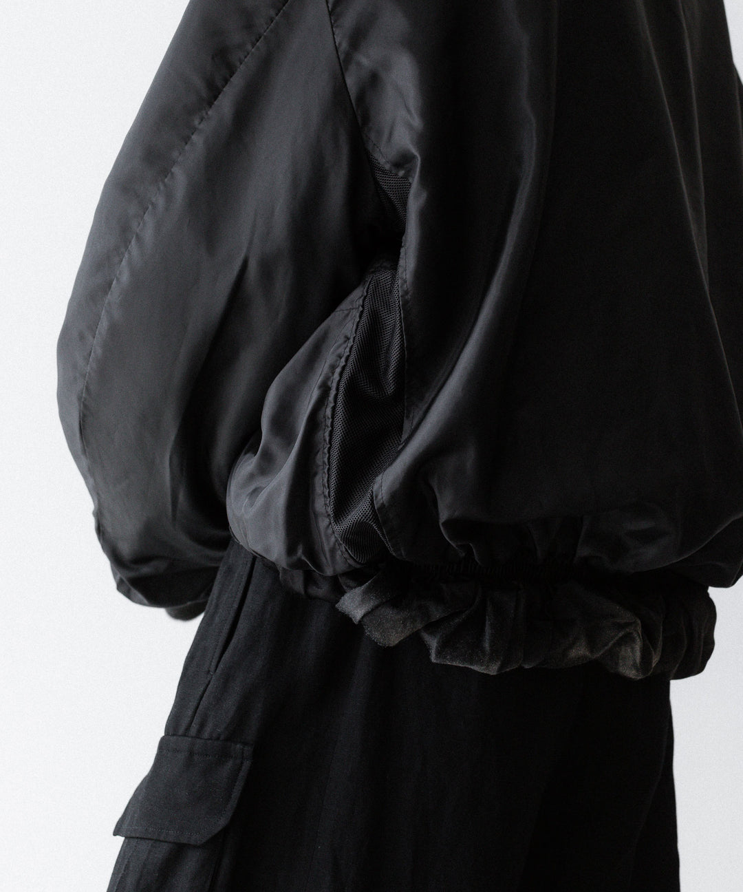SUBLATIONS-サブレーションズのRUSTY SATIN BALLOON MA-1のBLACK公式通販サイトsession福岡セレクトショップ