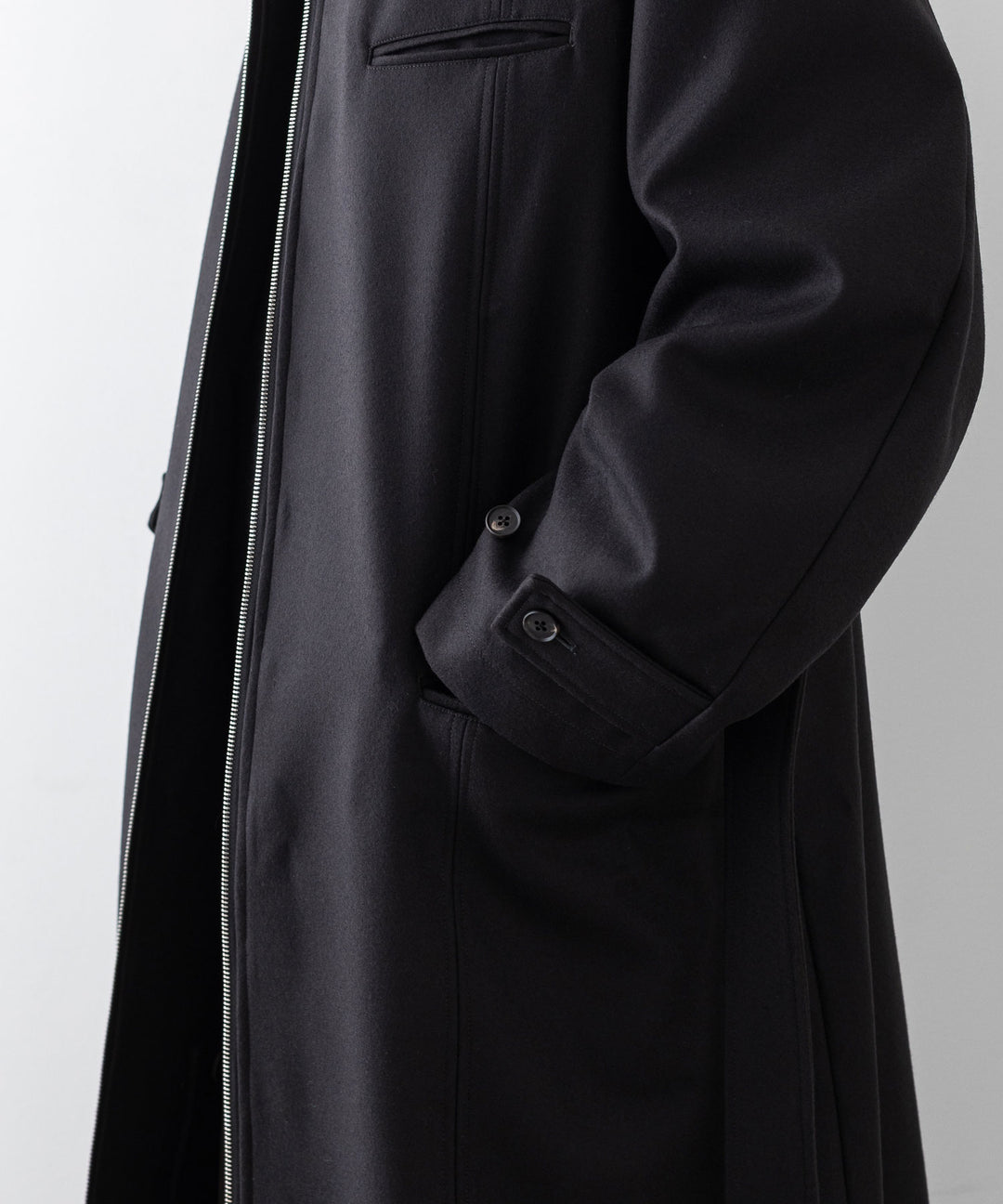stein シュタイン 23AW OVERSIZED MAXI-LENGTH ZIP COAT - DARK CHARCOAL sessionセッション福岡セレクトショップ 公式通販サイト