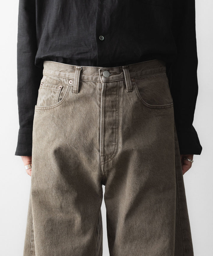 ssstein(シュタイン)の DEFORMATION WIDE COLOR DENIM PANTS - KHAKIの公式通販サイトsession福岡セレクトショップ